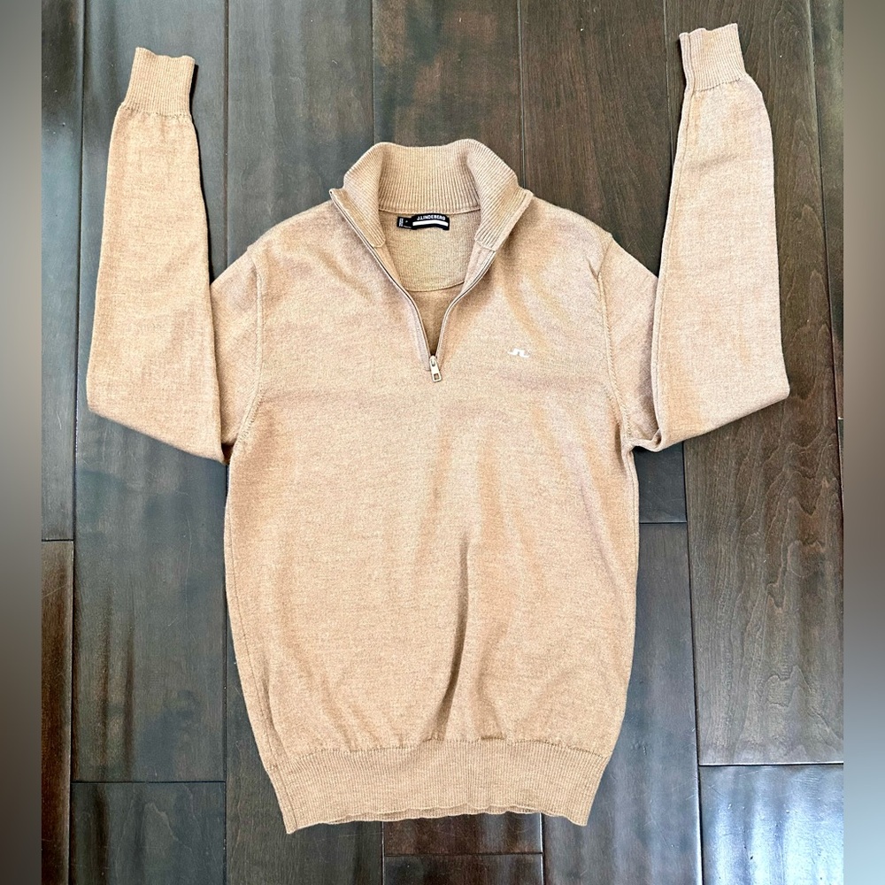 J.Lindeberg Men's Quarter Zip Kian 100% Merino wool Sweater - Picture 8 of 10